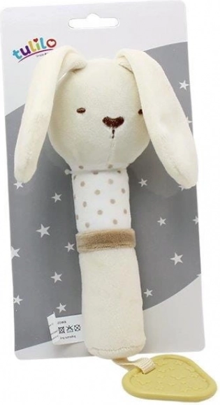 Jucărie sonoră - Iepuraș caramel 17 cm