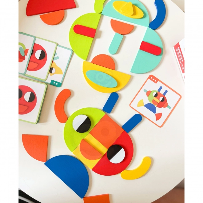 Puzzle din lemn Montessori cu 40 de modele de la WOOPIE Green