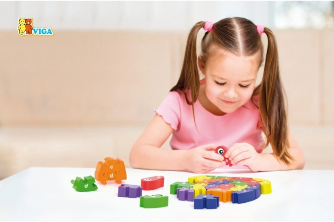Puzzle 3D Melc cu Litere