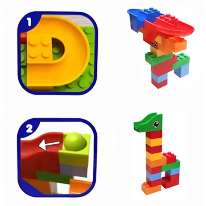 Traseu cu bile de construcție 340 piese de la Woopie
