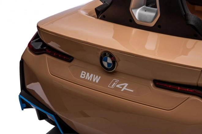 Mașină cu acumulator BMW I4 auriu 4x4