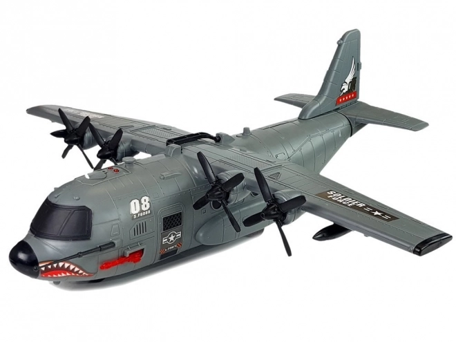 Set militar avion uriaș de 87 cm cu sunete și lumini