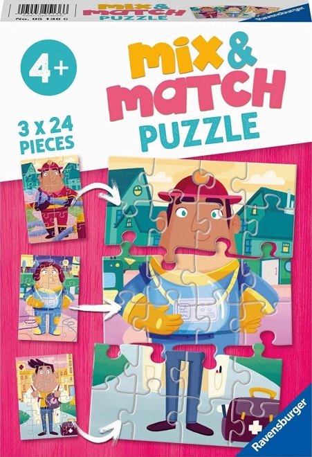 Puzzle Mix & Match: Meseriile mele preferate 3x24 piese