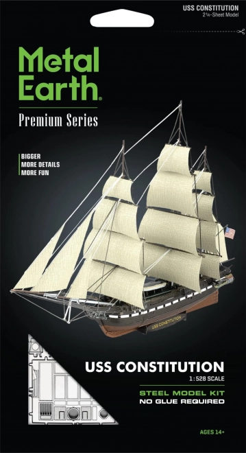 Piesă premium de puzzle 3D Metal Earth: Nava USS
