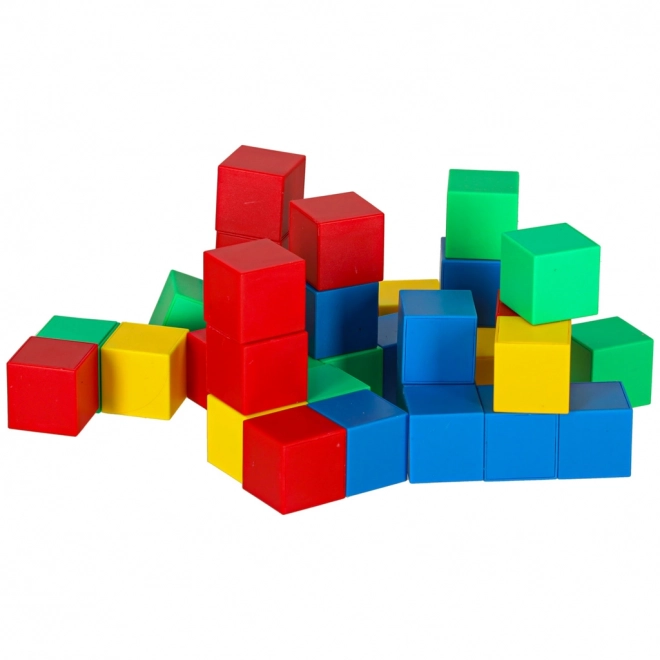 Blocuri de construcție magnetice - set cubic 64 pcs