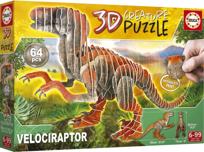 Puzzle 3D Velociraptor