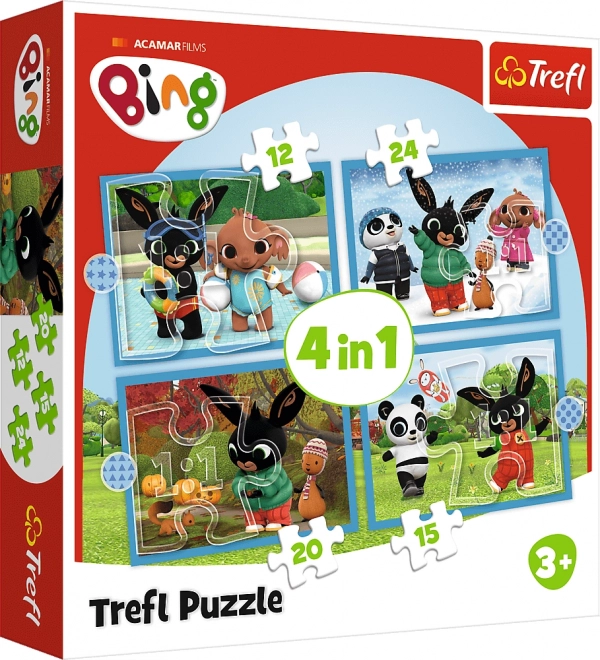 Puzzle anotimpuri Bing 4 în 1