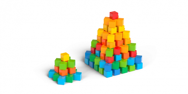 Magcube colorate - Set de 128 cuburi magnetice