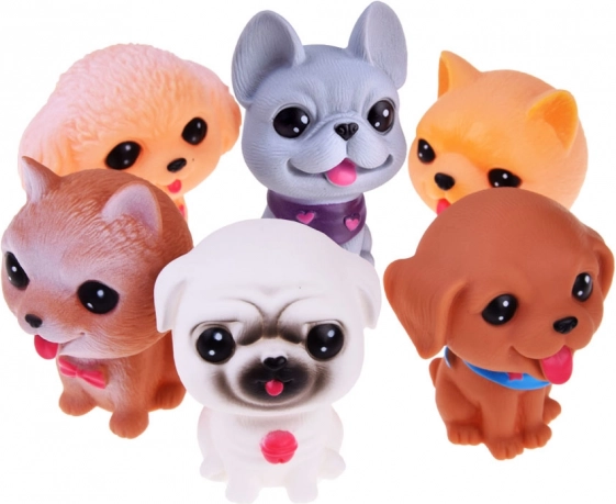 Set de figurine de cauciuc cățeluși 6 bucăți