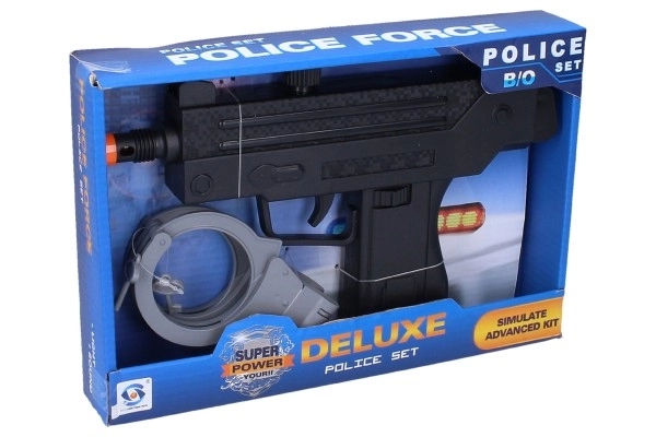 Set pușcă mitralieră poliție cu cătușe 24 cm