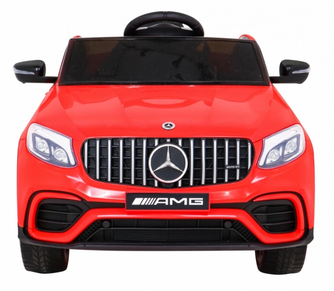 Mercedes Benz GLC63S pentru copii roșu + telecomandă + tracțiune 4x4 + MP3 LED + EVA + pornire lentă
