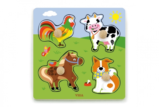 Puzzel din lemn animale domestice