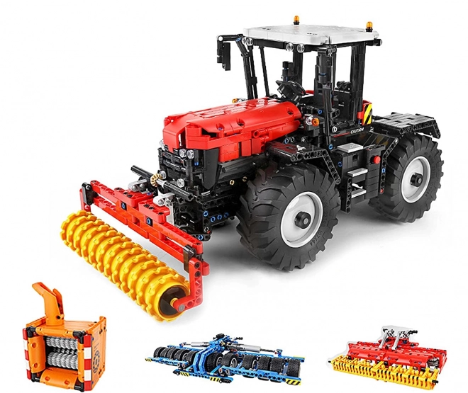 Set construcție tractor roșu 2716 bucăți