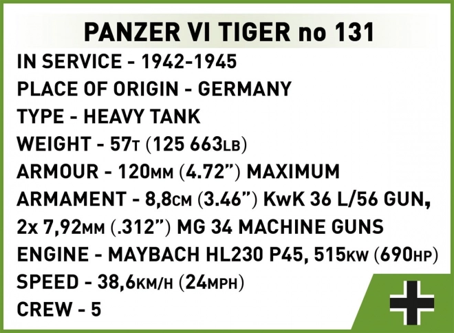 Set construcție Tiger Panzer VI