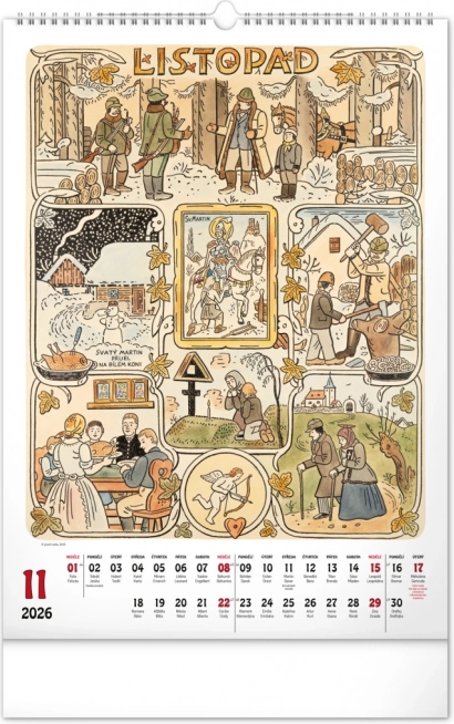 Calendar de perete Josef Lada 2026