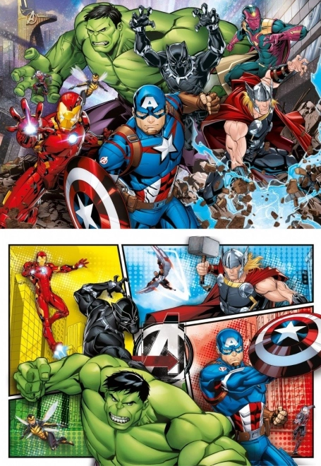 Puzzle cu 2 piese de 60 bucăți The Avengers