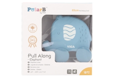 Elefant remorcabil din lemn