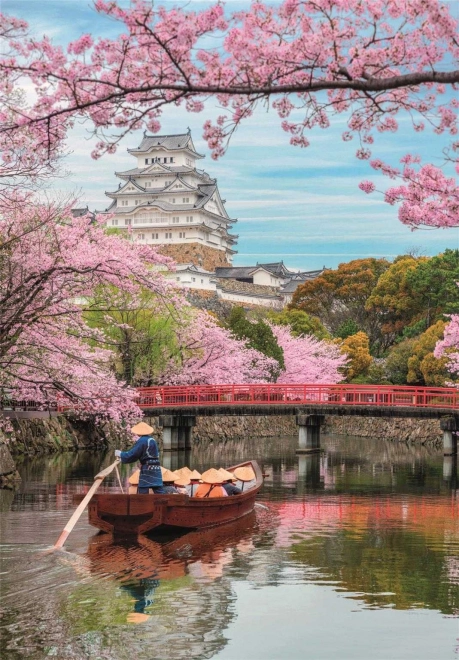 Puzzle Himeji Castle primăvara 1000 piese