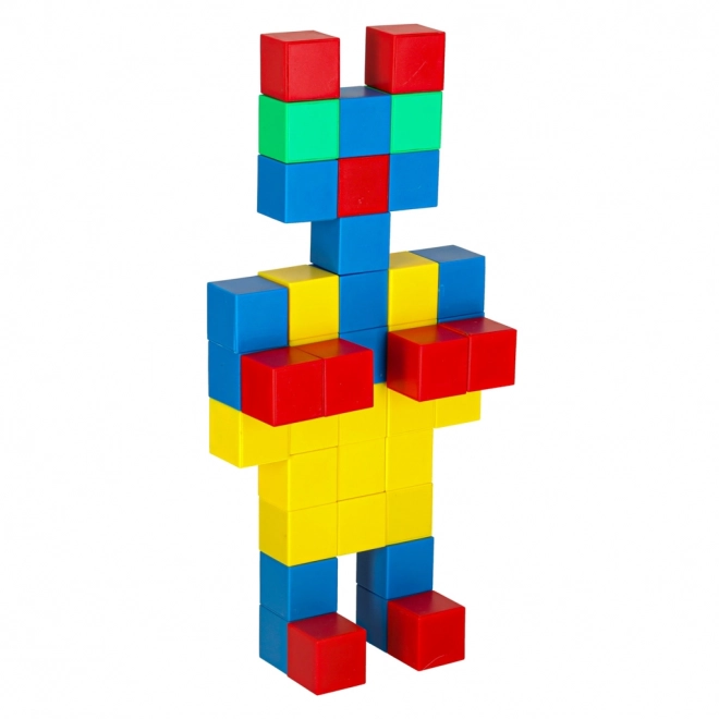 Blocuri de construcție magnetice - set cubic 64 pcs