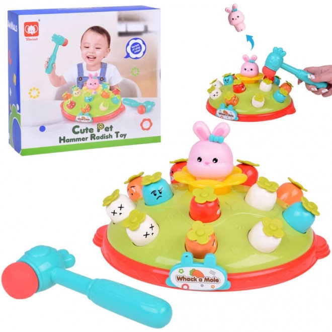 Joc relaxant muzical cu ciocănel și morcovi