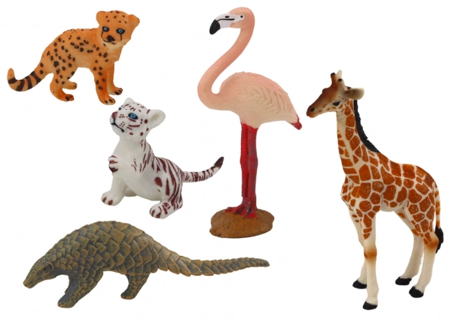 figurine animale set girafă flamingo elefant tigru