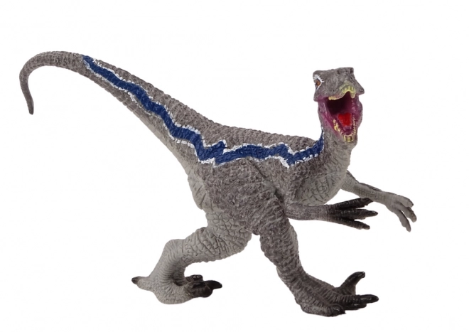 figurină colecționabilă velociraptor gri