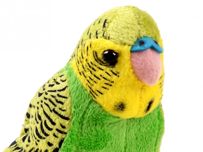 Papagal ondulat verde pluș 13 cm