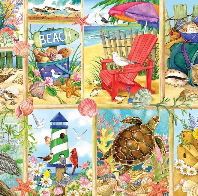 Puzzle O zi la plajă 500 piese de la Cobble Hill