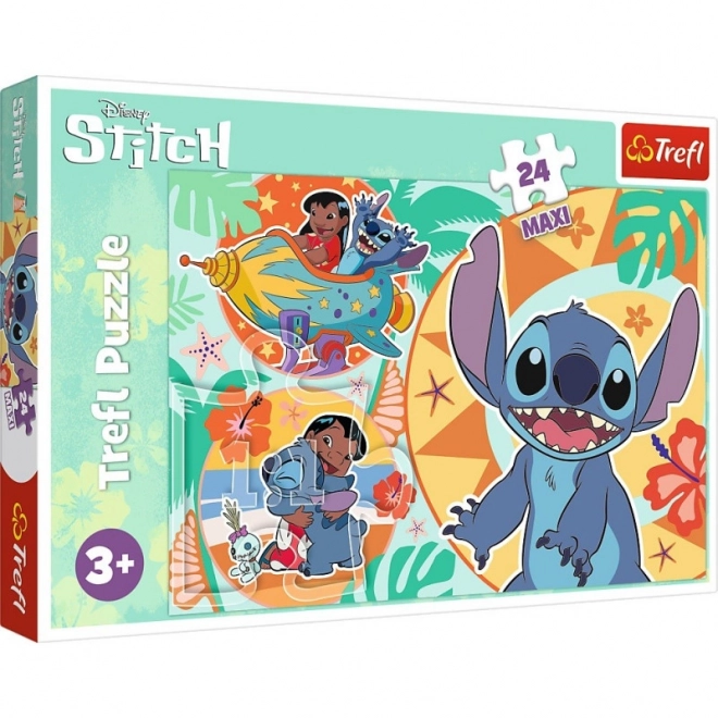 Puzzle 24 piese Maxi Zi veselă Lilo și Stitch