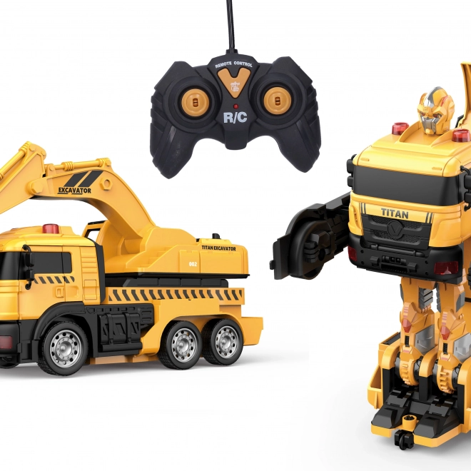 Autorobot RC transformabil în excavator 29 cm