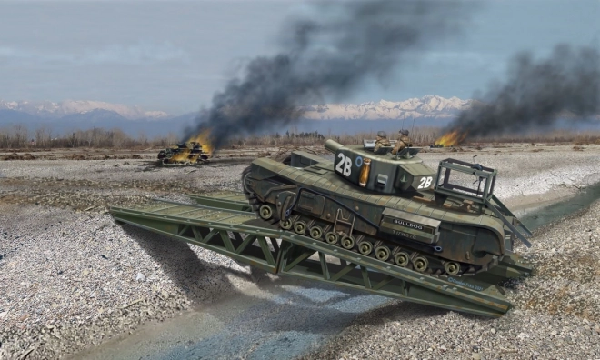 Model Churchill AVRE 1/76 din plastic