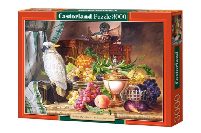 Puzzle 3000 piese Natură statică cu papagal, Josef Schuster