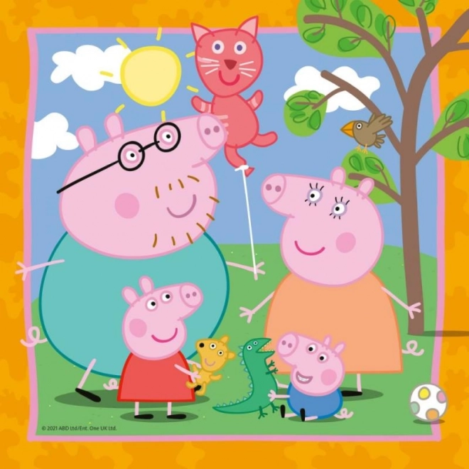 Puzzle Prasátul Peppa 3x49 piese