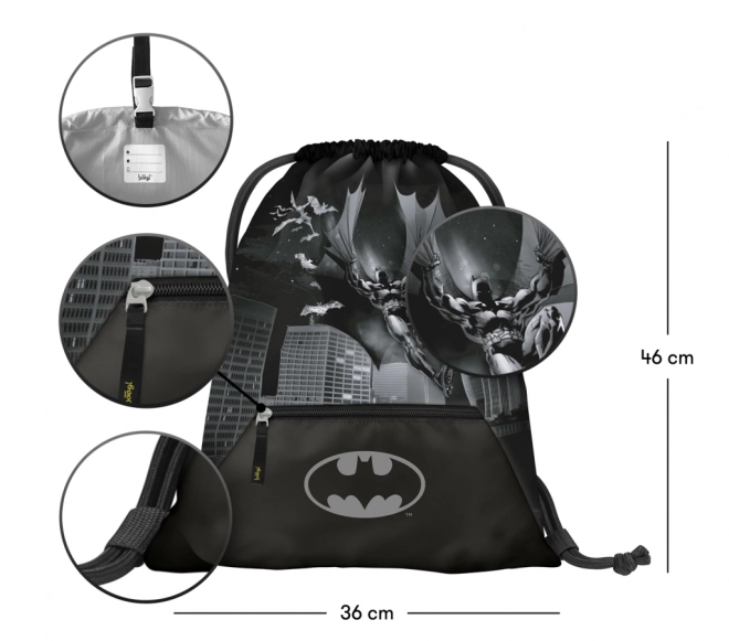 sac de sport cu buzunar Batman Dark City