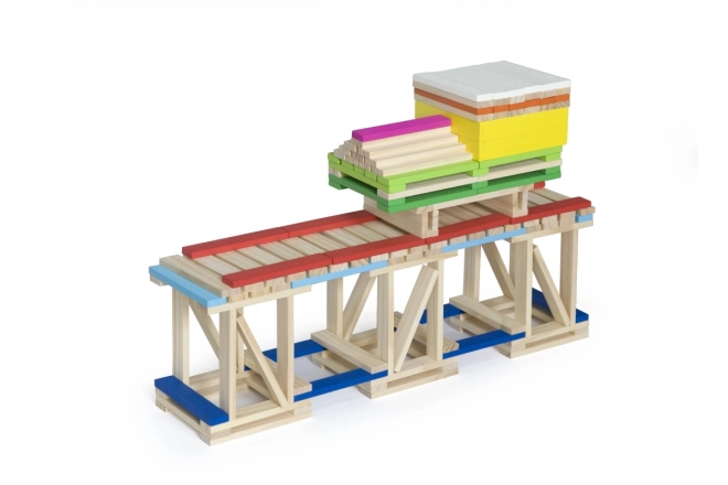 Set construcție din lemn cu 250 de piese