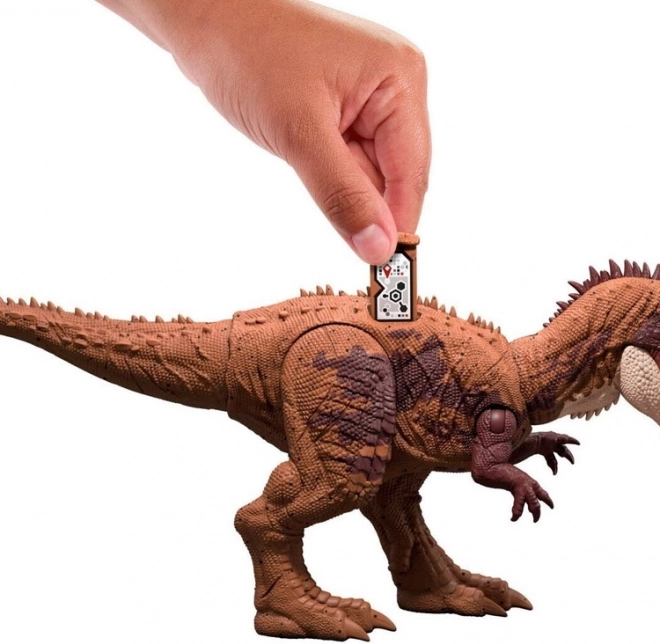 Figurină dinozaur Kryptops din Jurassic World cu răget sălbatic și părți mobile