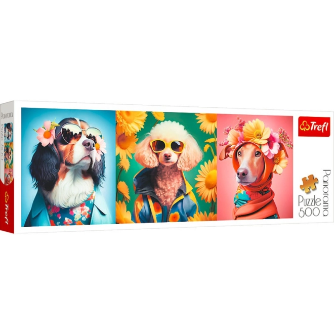 Motiv vesel de prezentare de modă canină