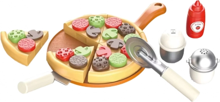 Pizza cu accesorii și ustensile