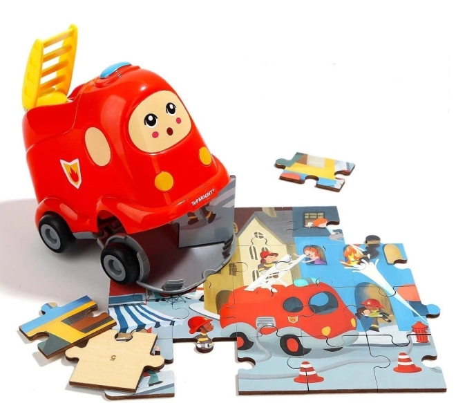 Puzzle și mașinuță într-unul