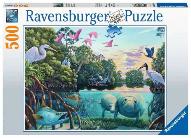 Puzzle Manatee Moments Ravensburger 500 piese