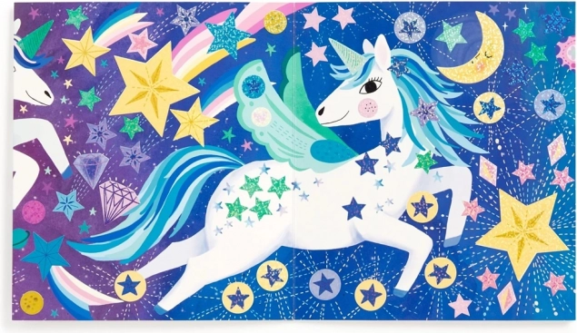 Set de abțibilduri strălucitoare cu Unicorni Magici