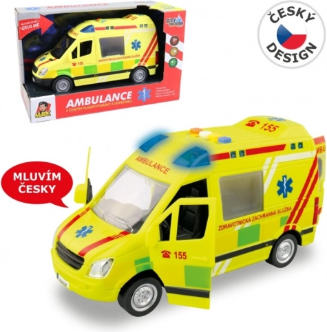 Ambulanță pe baterii cu voce cehă 1:16