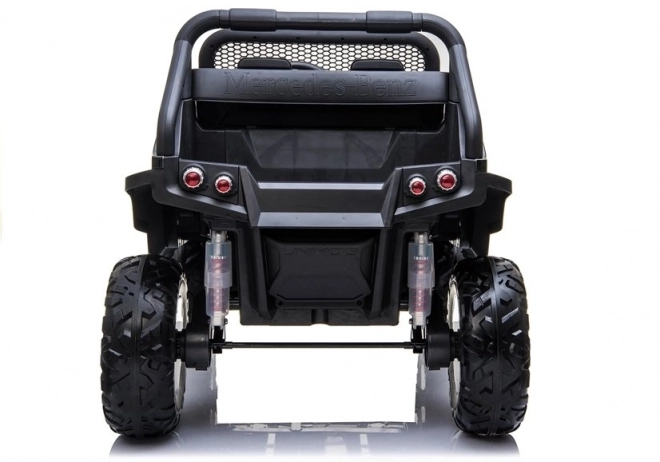 Mașina electrică Mercedes Unimog neagră – negru