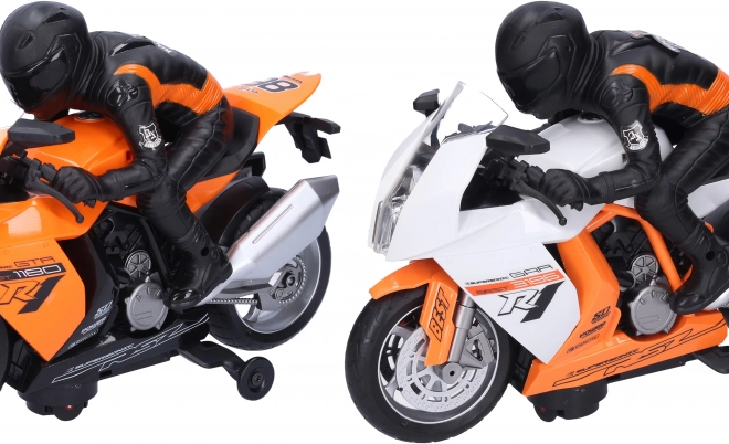 Motocicletă de curse cu pilot