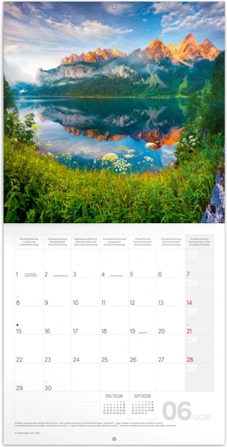 Calendar de notițe Alpi 2026