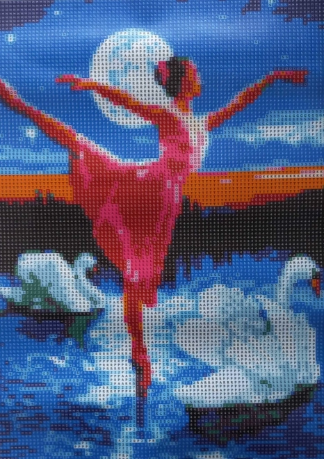 Pictură diamant Balet cu lebede 30x40cm