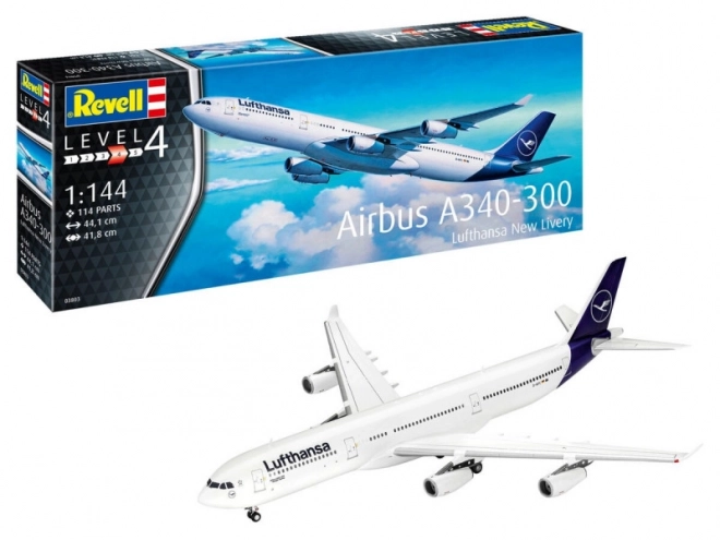 Model aeronavă Lufthansa A340-300 noua livrea 1/144