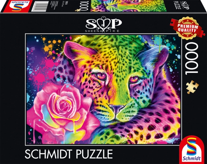 Puzzle Schmidt Neon: Leopard 1000 piese