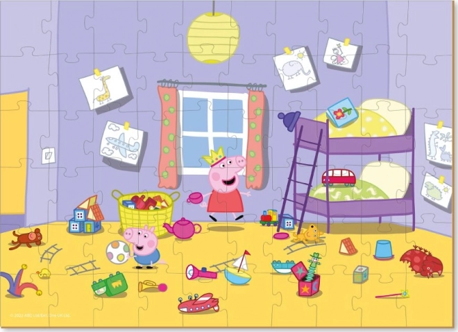 Puzzle Peppa Pig: Joacă în camera de joacă 60 piese