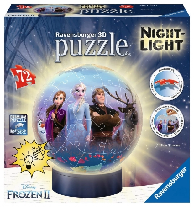 Puzzle 3D iluminat Ledovul Craiului 2 cu 72 de piese